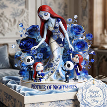 Load image into Gallery viewer, “Celebrate the Spooky Glamour of Motherhood” - Spooky Mom Toile De Jouy Acrylic Plaque - Personalized Gifts for Mothers Shaped Plaques PopCulturePrints
