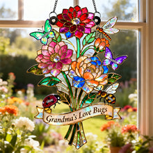Load image into Gallery viewer, “Grandma's Love Bugs” - Personalized Suncatcher Ornament - Perfect Gift for Grandma, Mom, and Loved Ones Ornament PopCulturePrints

