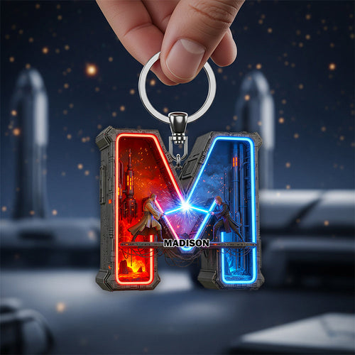 Unleash Your Inner Galaxy: Personalized Galaxy Alphabet Keychain - Custom Gift for Fans of All Ages Keychains PopCulturePrints