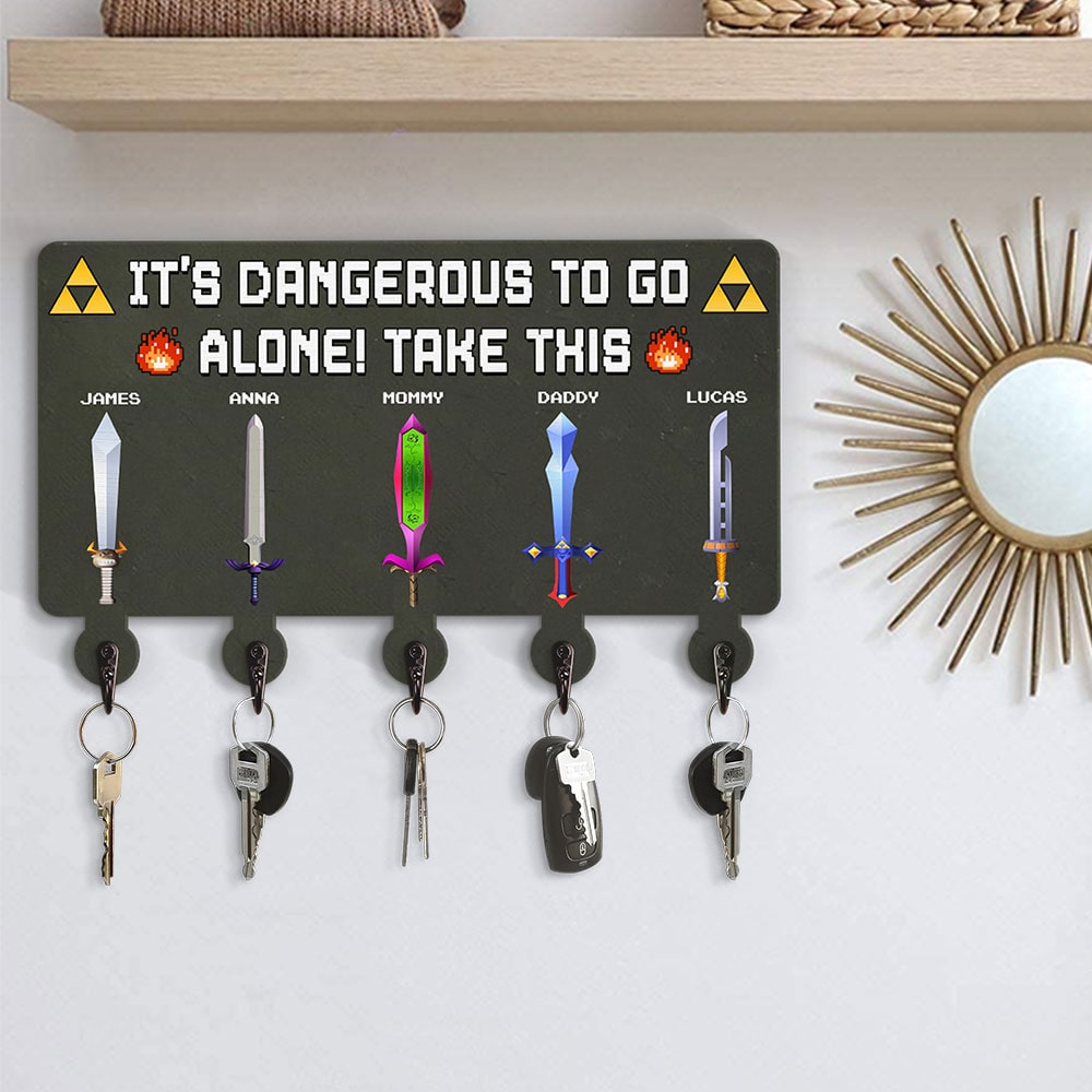 Personalized Family Key Hanger - Adventure Theme Wood Sign PopCulturePrints