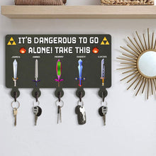 Load image into Gallery viewer, Personalized Family Key Hanger - Adventure Theme Wood Sign PopCulturePrints
