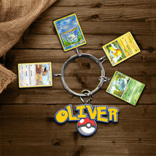Load image into Gallery viewer, Personalized Poke-Themed Keychain for Anime Fans Keychains PopCulturePrints
