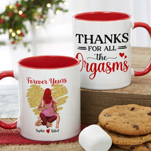 Load image into Gallery viewer, Personalized Romantic Accent Mug Set for Couples - Christmas Gift
