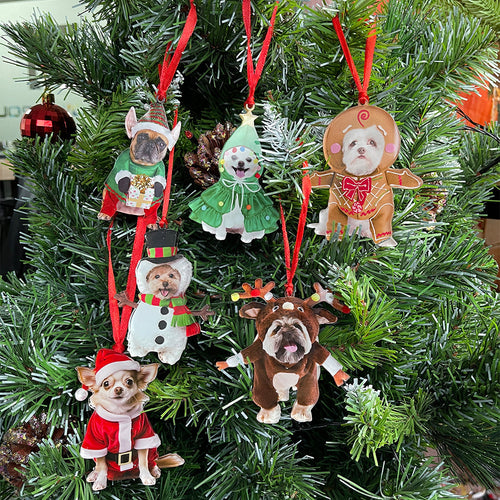 Customizable Dog Lover's Christmas Ornaments Ornament PopCulturePrints