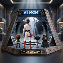 Load image into Gallery viewer, The Force is Strong with This Mom - Universe Mom and Kids Acrylic Plaque - Personalized Gifts for Mother's Day Shaped Plaques PopCulturePrints
