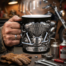 Load image into Gallery viewer, Best Biker Dad Ever Magic Mug - Personalized Gift for Dad Coffee Mug PopCulturePrints
