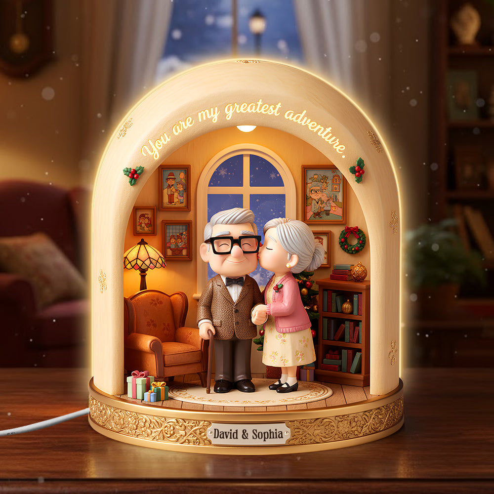 You're My Greatest Adventure - Personalized Old Couple Acrylic Light Box Light Box PopCulturePrints
