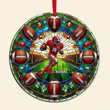 Load image into Gallery viewer, Custom Football Fan Acrylic Ornament - Personalized Gift Ornament PopCulturePrints
