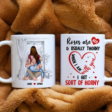 Load image into Gallery viewer, Personalized Couple Coffee Mug - Roses are Red Design Coffee Mug PopCulturePrints
