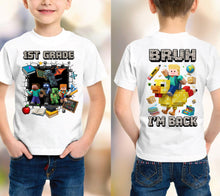 Load image into Gallery viewer, “Adventure Awaits!” - Personalized Pixel Adventure Kids Shirt - Perfect Gift for Young Gamers and Students Shirts PopCulturePrints
