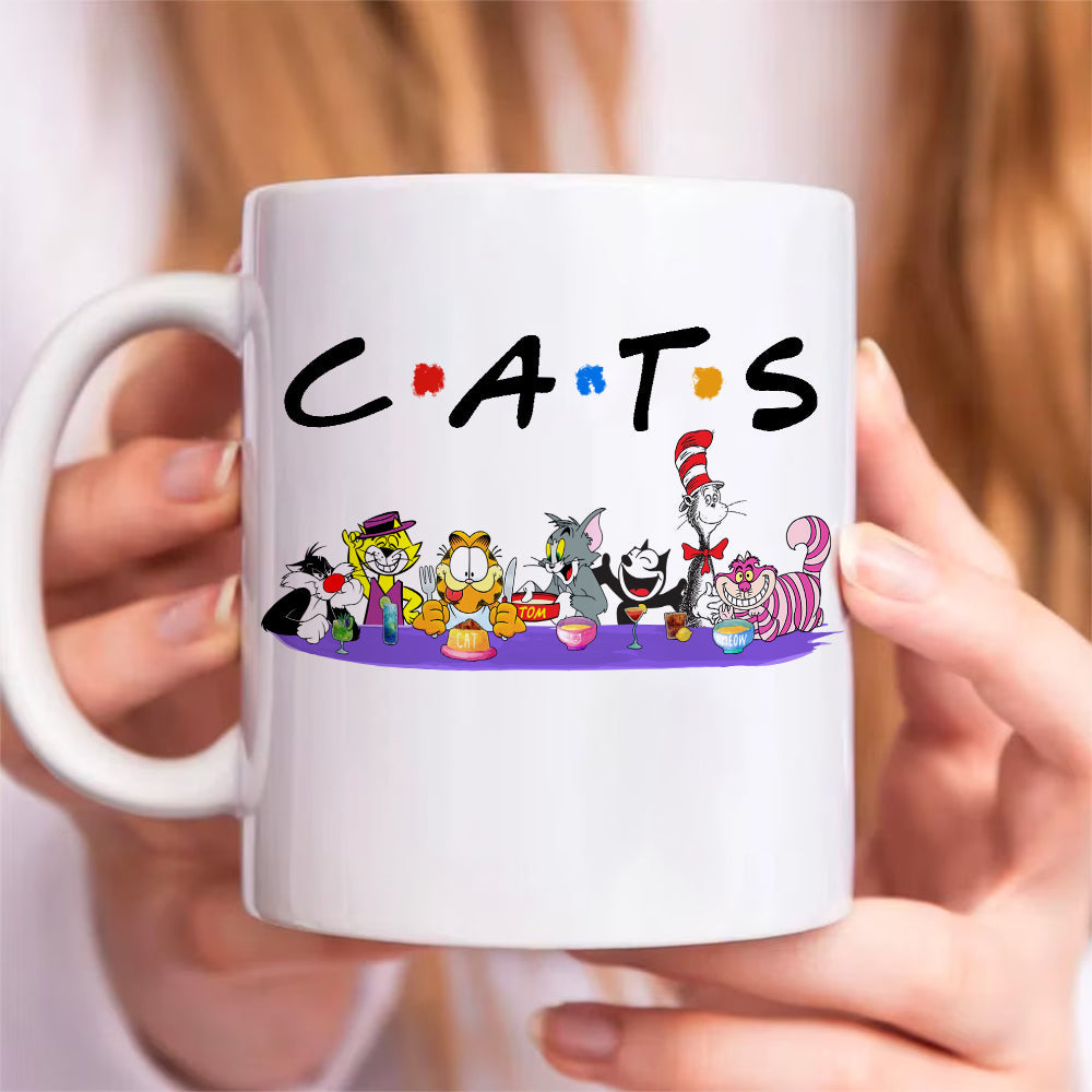 Playful Cartoon Cats Coffee Mug Coffee Mug PopCulturePrints