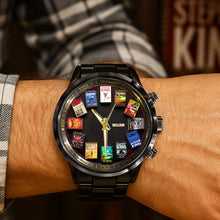 Load image into Gallery viewer, &quot;Time for a Good Read&quot; - Personalized Novel Book Men&#39;s Watch - Unique Gift for Book Lovers &amp; Readers Men&#39;s Watch PopCulturePrints

