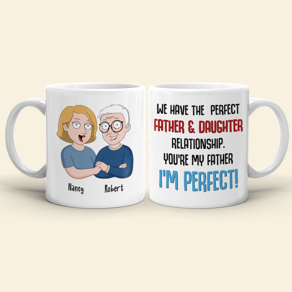 Personalized Father & Daughter Funny Coffee Mug - Perfect Duo Coffee Mug PopCulturePrints