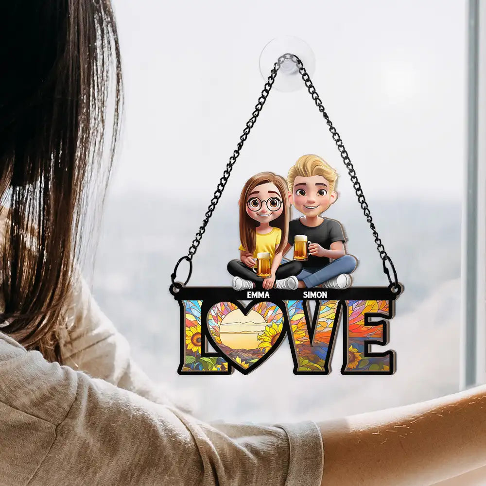 “Super Dads Deserve Super Gifts” - Personalized Super Dad Keychain - Gift for Dad, Grandpa, and Father Figures Suncatcher Ornament PopCulturePrints