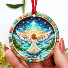 Load image into Gallery viewer, Personalized Angel Wings Memorial Ceramic Ornament
