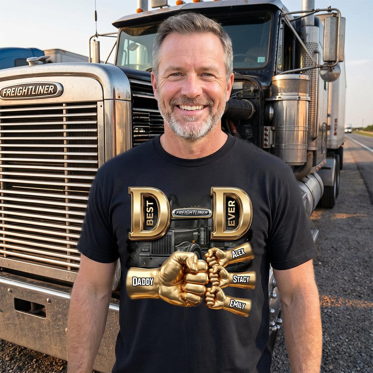 Best Dad Ever Trucker Shirt - Personalized Gift for Dads, Grandpas & More Shirts PopCulturePrints
