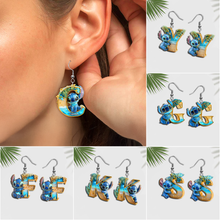 Load image into Gallery viewer, Embrace Joy with Our Blue Monsters Alphabet Earrings - Personalized Gift For Her Earrings PopCulturePrints
