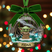 Load image into Gallery viewer, “For the Cosmic Lovers – A Magical Touch for Your Tree” - Fantasy Fans Christmas Ornament, Personalized Gift for Star Wars Enthusiasts Ornament PopCulturePrints
