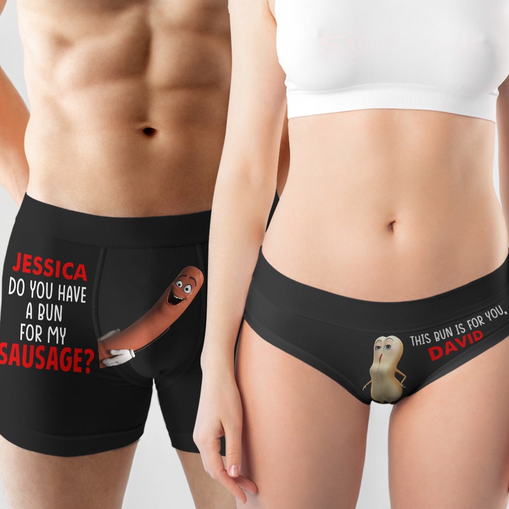 Customizable Couple Boxer Briefs - Fun and Playful Design | Valentine's Day Gifts Boxer Briefs PopCulturePrints