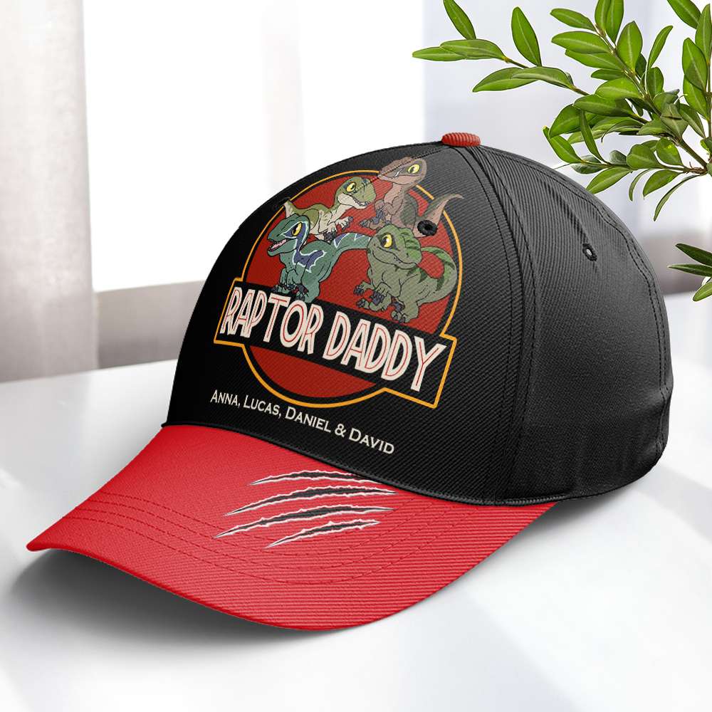 Personalized Raptor Daddy Cap - Custom Father's Day Gift