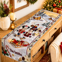 Load image into Gallery viewer, Bring Joy to Your Family with Our Christmas Mouse Family Table Runner - Personalized Gift for Everyone
