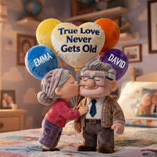 Load image into Gallery viewer, True Love Never Gets Old - A Lifetime Of Love Shaped Pillow - Personalized Gifts For Couples Pillow PopCulturePrints
