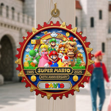 Load image into Gallery viewer, Adventure Awaits: Personalized Super Mario 40th Anniversary Wood Sign Wood Sign PopCulturePrints
