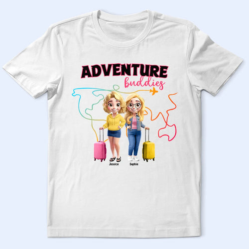 Adventure Buddies 3D Effect - Personalized T-Shirt for Friends T-shirt PopCulturePrints