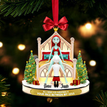 Load image into Gallery viewer, All I Want For Christmas Is Your Face Between My Legs - Naughty Spooky Couple Ornament Ornament PopCulturePrints
