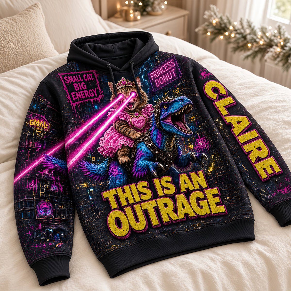 This is an Outrage - Personalized Subterranean Quest Graphic Shirt for Cat Lovers