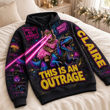 Load image into Gallery viewer, This is an Outrage - Personalized Subterranean Quest Graphic Shirt for Cat Lovers
