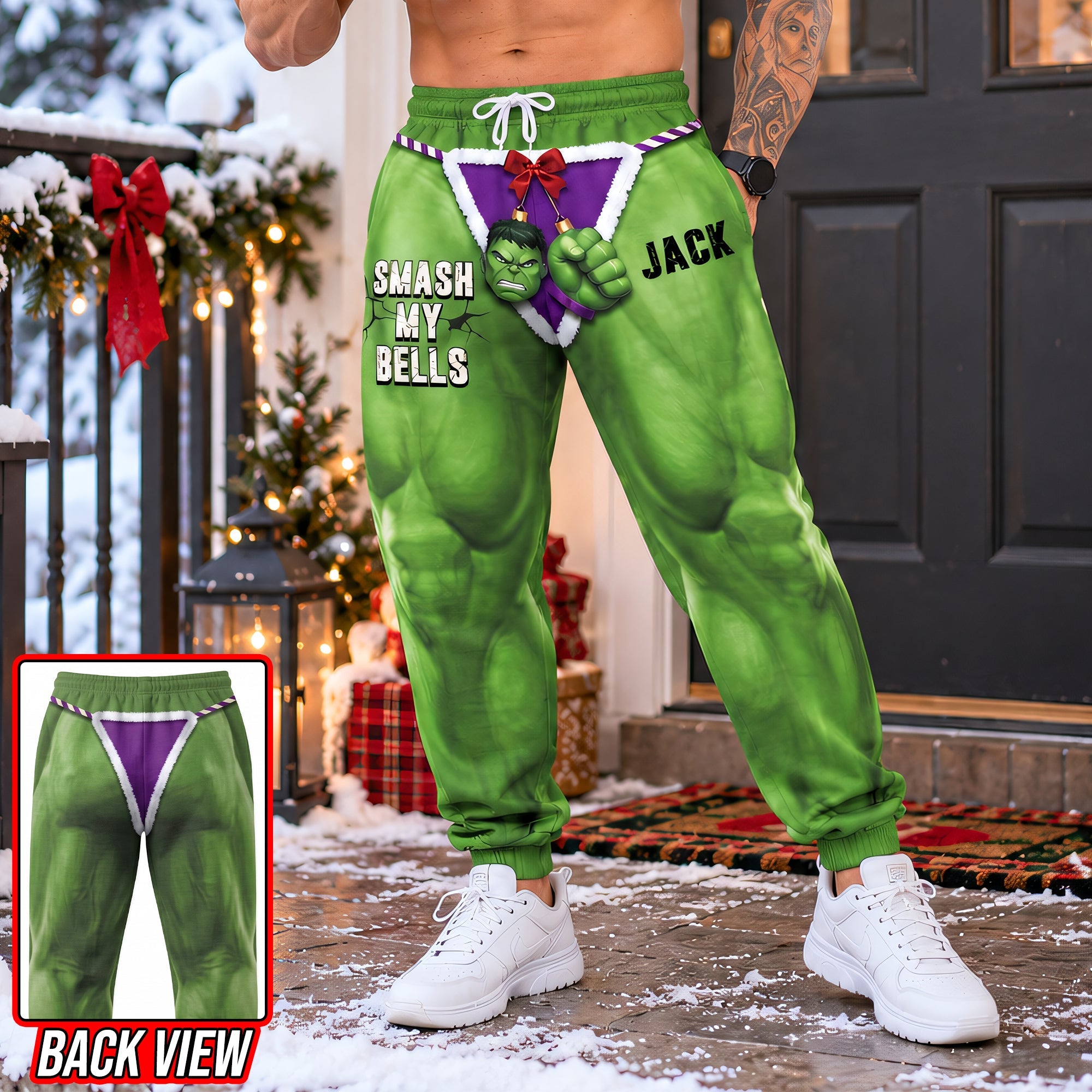 Smash My Bells - Funny Super Strength Sweatpants - Personalized Custom Gifts for Friends and Family