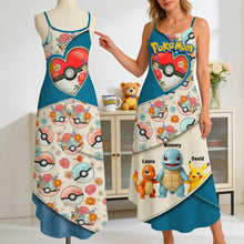 Load image into Gallery viewer, “For the Ultimate Pokémon Mom!” - Mom Of Pocket Creature Maxi Dress - Personalized Gifts For Mom Dress PopCulturePrints
