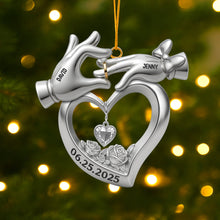 Load image into Gallery viewer, Celebrating Love: Personalized Acrylic Ornament for Newlyweds - Perfect Custom Gift for Couples and Family Ornament PopCulturePrints
