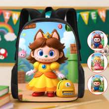 Load image into Gallery viewer, Back To School with Your Favorite Monster - Personalized Kids School Bag Backpack PopCulturePrints
