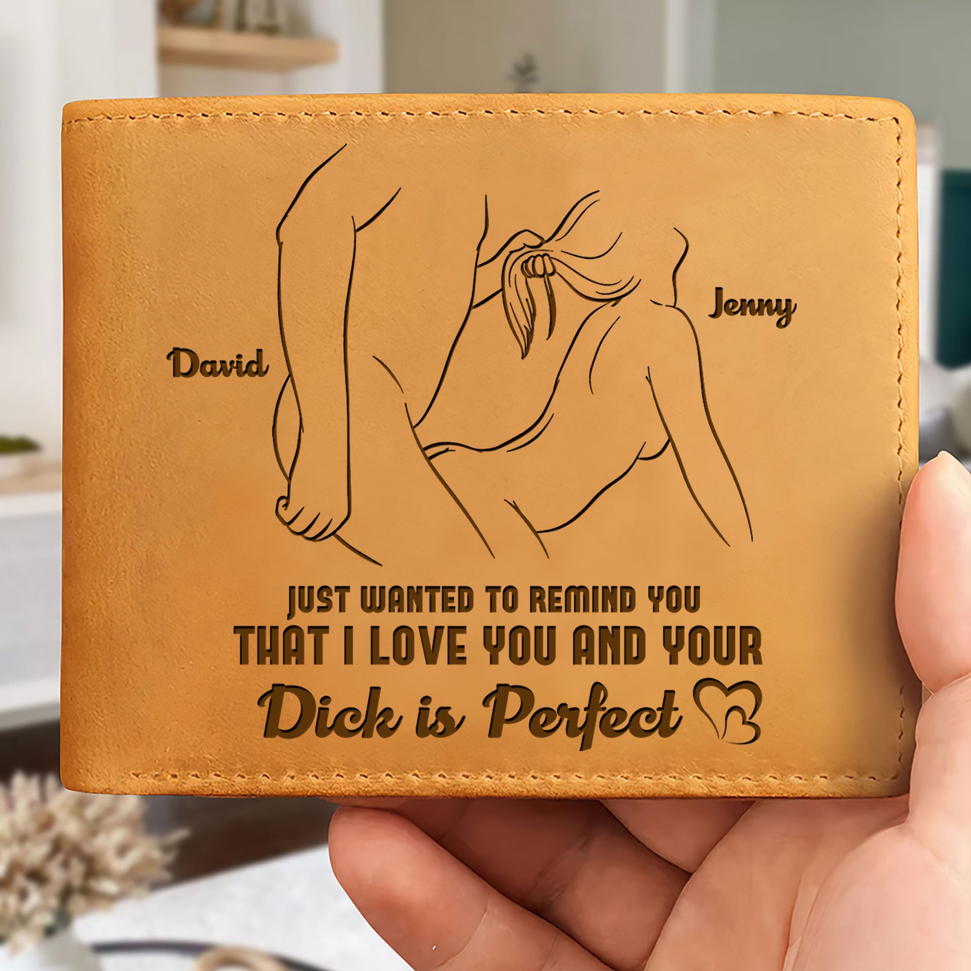 Personalized Couple PU Leather Wallet - I Love You Gift Leather Wallet PopCulturePrints