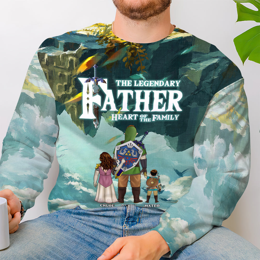 Legendary Dad 3D Shirt - Personalized Family Adventure AOP Products PopCulturePrints