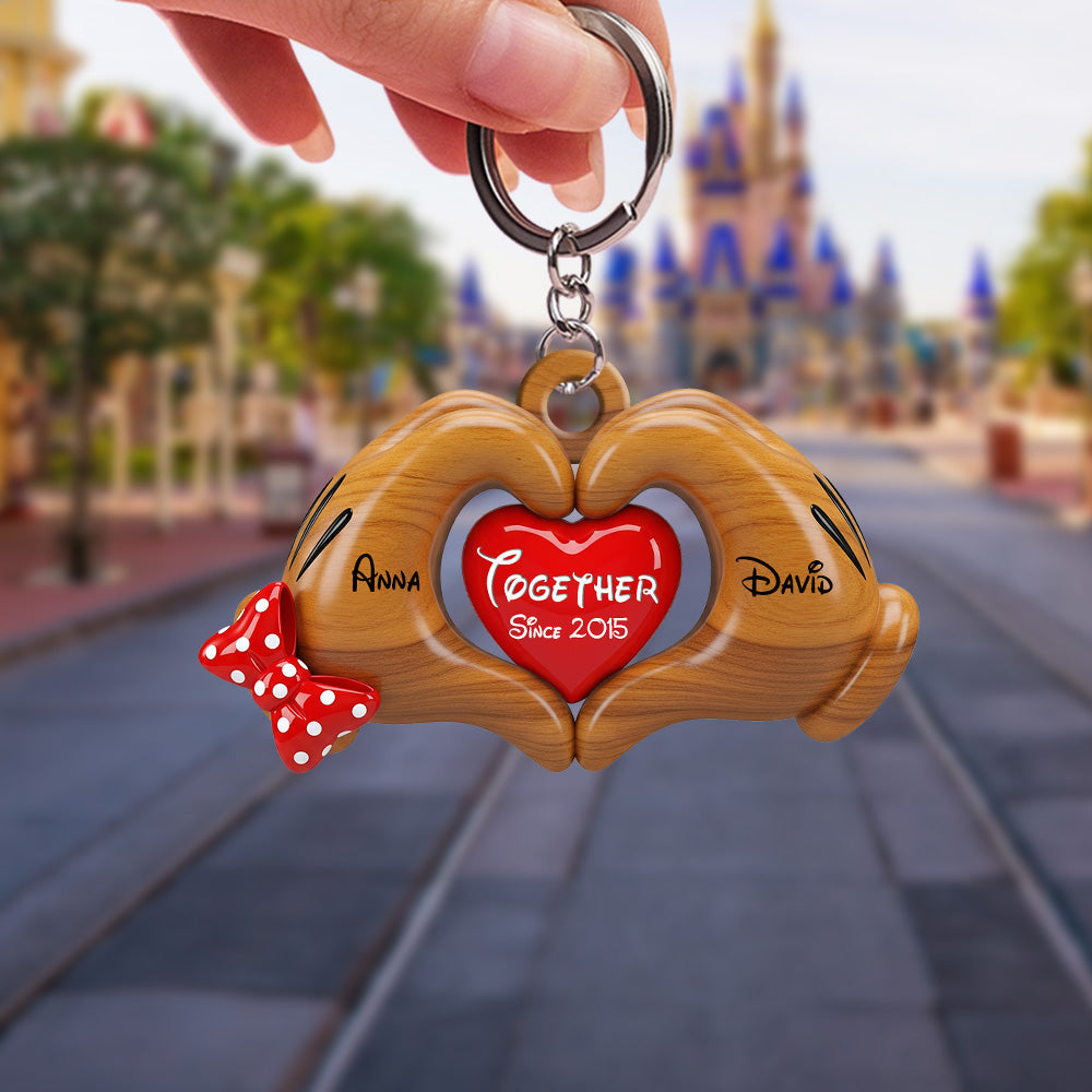 Together Forever - Mouse Couple Keychain | Personalized Gift for Couples Keychains PopCulturePrints