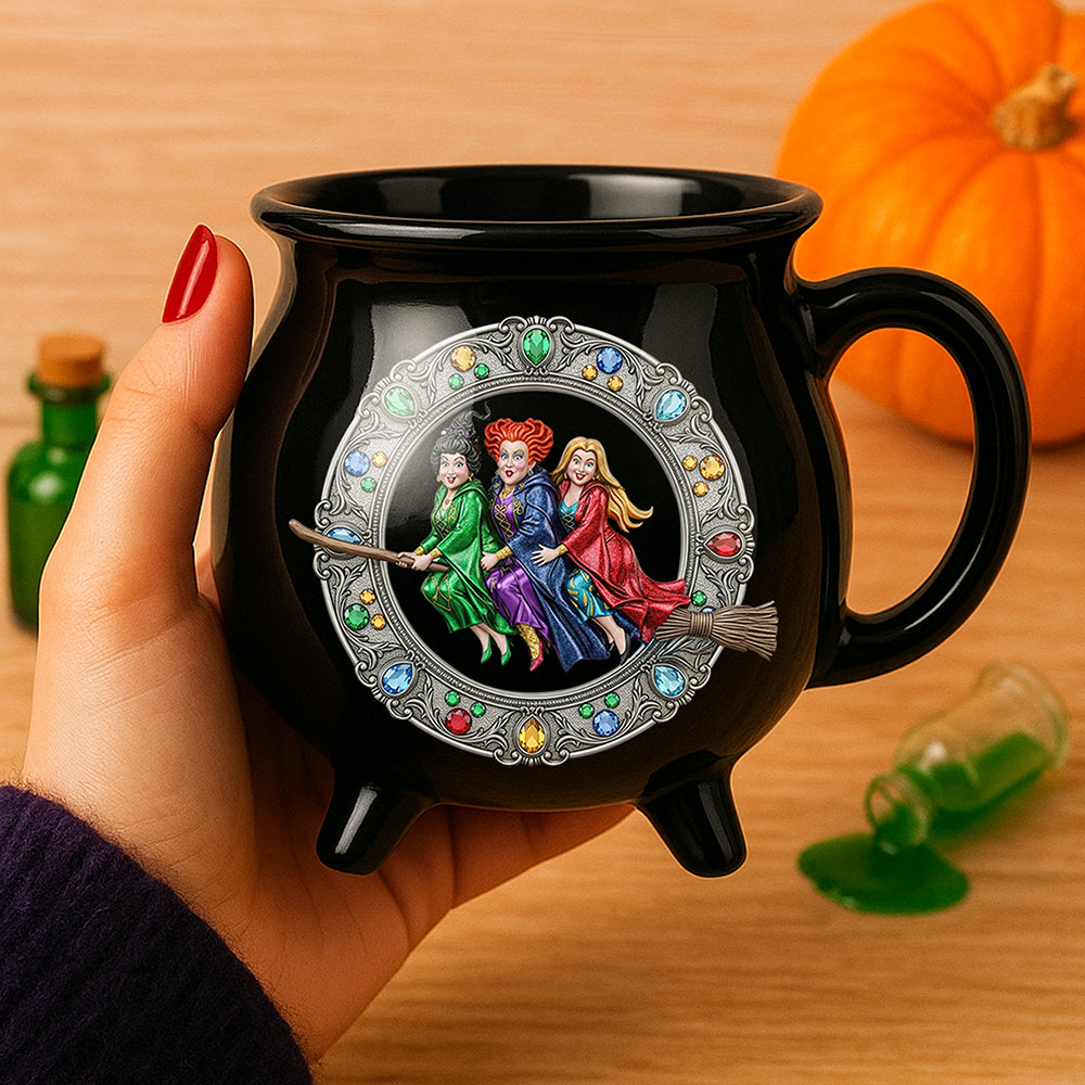 “Brew Up Enchantment” – Personalized Enchanting Witches Cauldron Mug - Custom Gifts for Witch Lovers Cauldron Mug PopCulturePrints