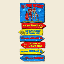 Load image into Gallery viewer, Personalized Superhero Family Wooden Signs - Custom Wall Decor Wood Sign PopCulturePrints
