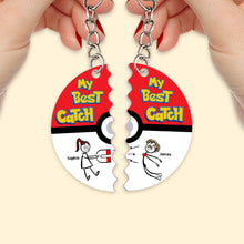 Load image into Gallery viewer, Personalized Best Catch Couple Keychains - Perfect Valentine&#39;s Day Gifts for Partners Keychains PopCulturePrints
