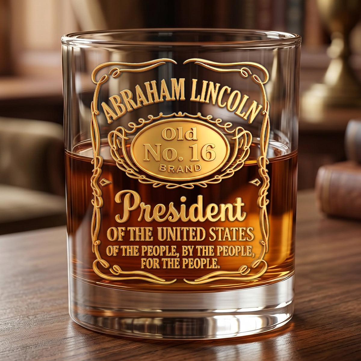 Personalized Vintage Style Round Glass - A Timeless Patriotic Keepsake for History Lovers