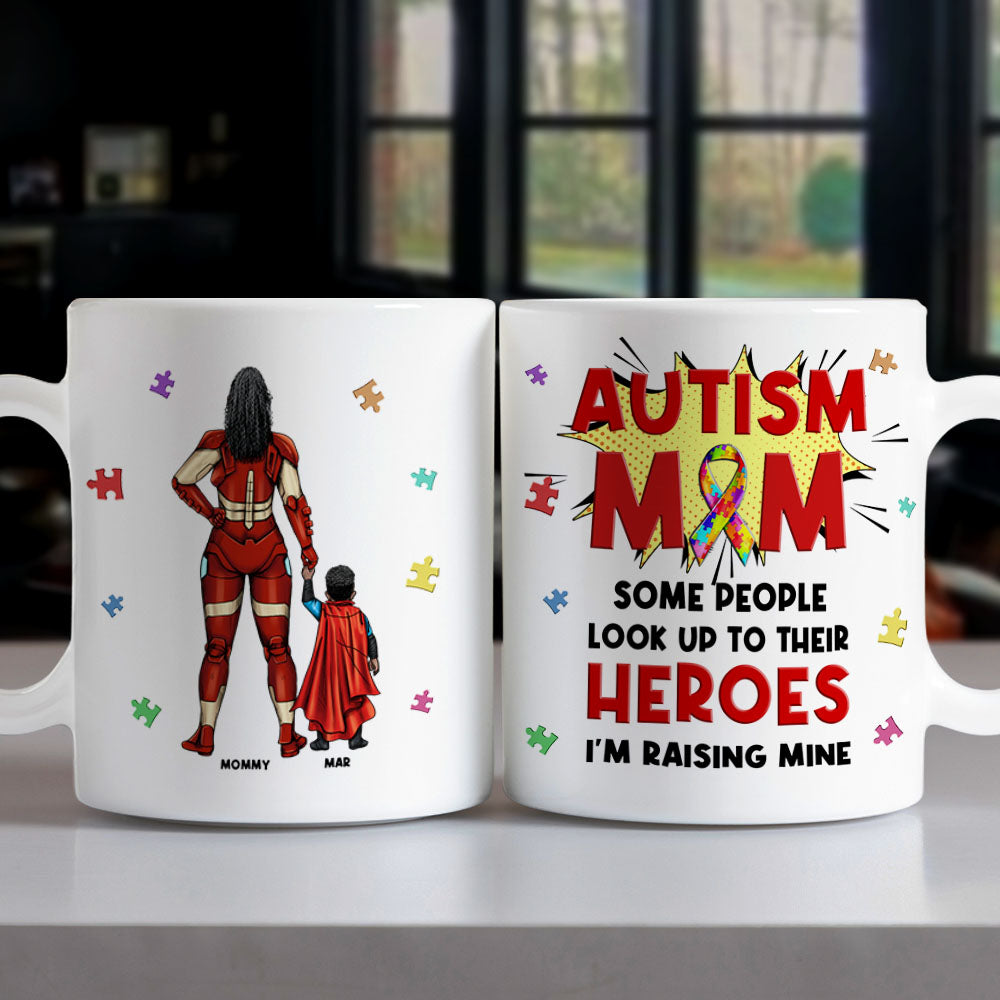 “Autism Mom: I'm Raising Mine” - Personalized Coffee Mug for Mom, Grandma, and More Coffee Mug PopCulturePrints