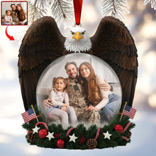 Load image into Gallery viewer, Cherish Your Heroes – Military Appreciation Acrylic Ornament - Personalized Gift for Family &amp; Friends Ornament PopCulturePrints
