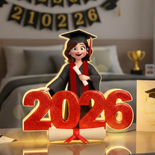 Load image into Gallery viewer, Celebrate Their Achievement: 2026 Grad Acrylic Light Box - Personalized Gift for Graduates Light Box PopCulturePrints
