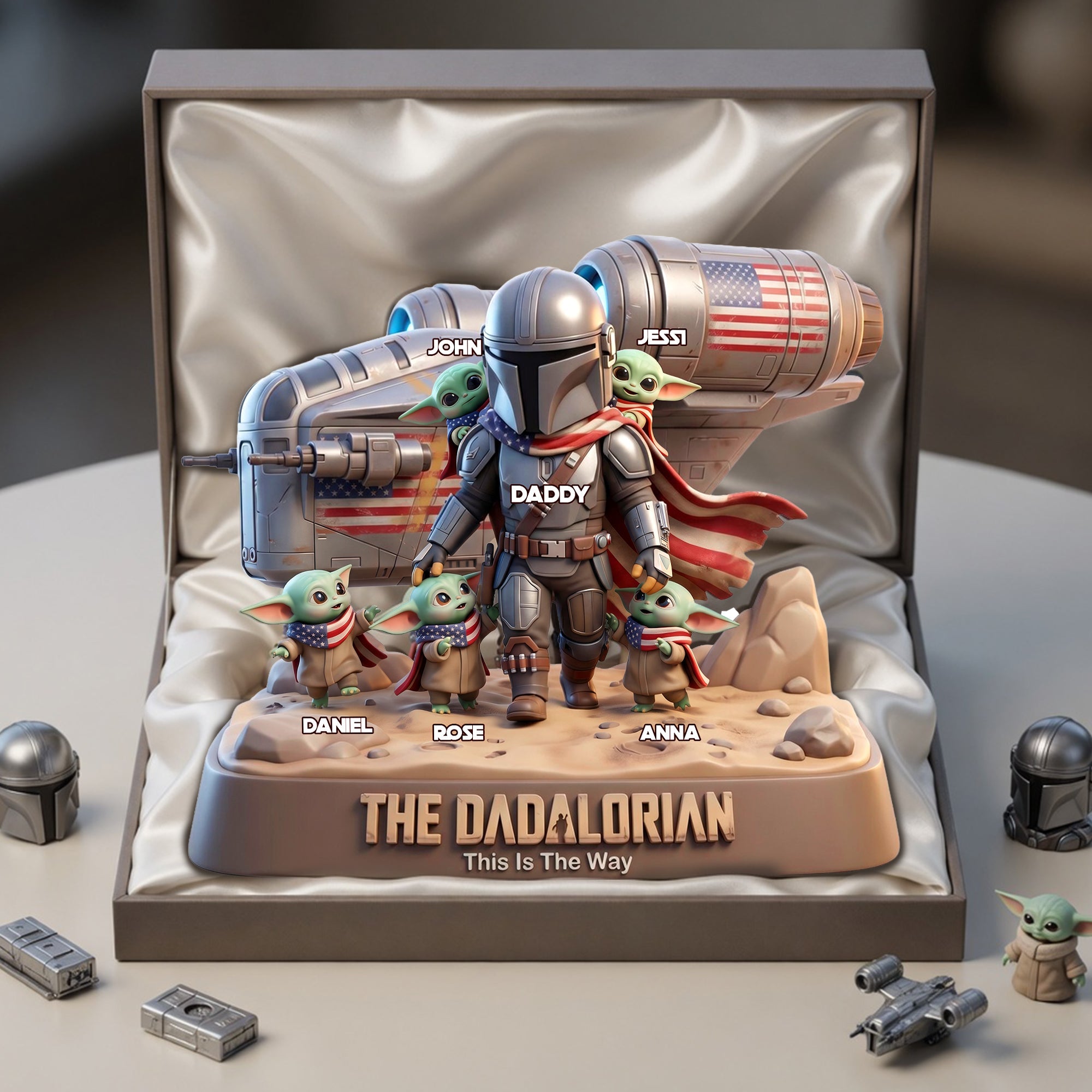 "This Is The Way" - Space Warrior Dad Acrylic Plaque - Personalized Gifts for Dads and Grandpas Shaped Plaques PopCulturePrints