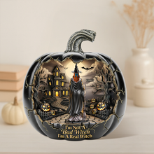Load image into Gallery viewer, &quot;I’m Not A Bad Witch, I’m A Real Witch&quot; - Personalized Witch Plaque - Unique Gift for Magic Lovers Shaped Plaques PopCulturePrints
