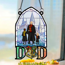 Load image into Gallery viewer, Personalized Harry Potter Family Stained Glass Ornament
