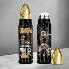 Load image into Gallery viewer, Custom Bullet Tumbler - Grandpa of the Mini US Army Tumbler Cup PopCulturePrints
