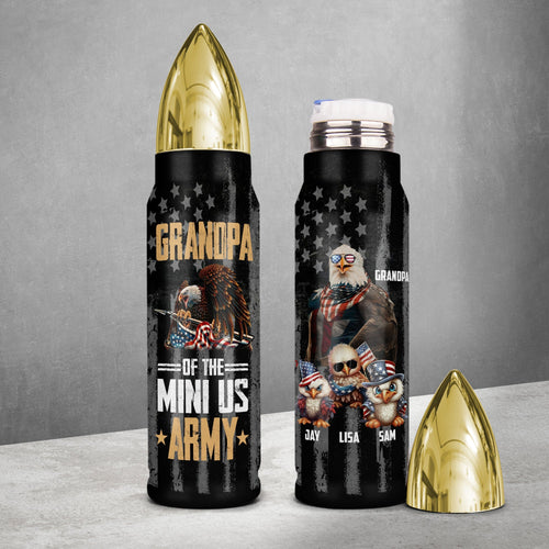 Custom Bullet Tumbler - Grandpa of the Mini US Army Tumbler Cup PopCulturePrints
